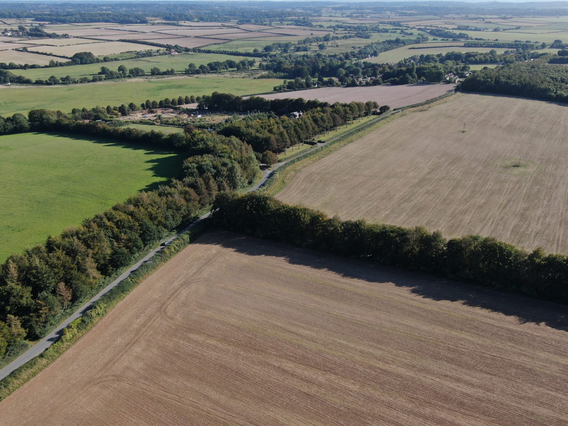 Fields shot from above