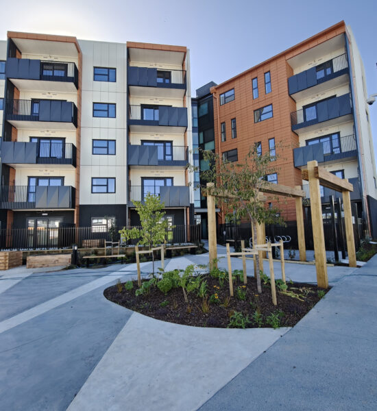 Street-Level View of Kāinga Ora Seddon & Victoria Development
