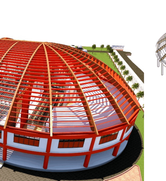 Tailulu College Hall – Timber structural Engineering model